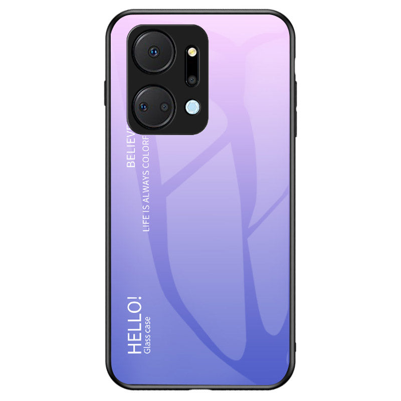 Gradient Color Phone Case for Honor X7a 5G Tempered Glass PC TPU Phone Cover Gradient Color Phone Case for Honor X7a 5G Tempered Glass PC TPU Phone Cover